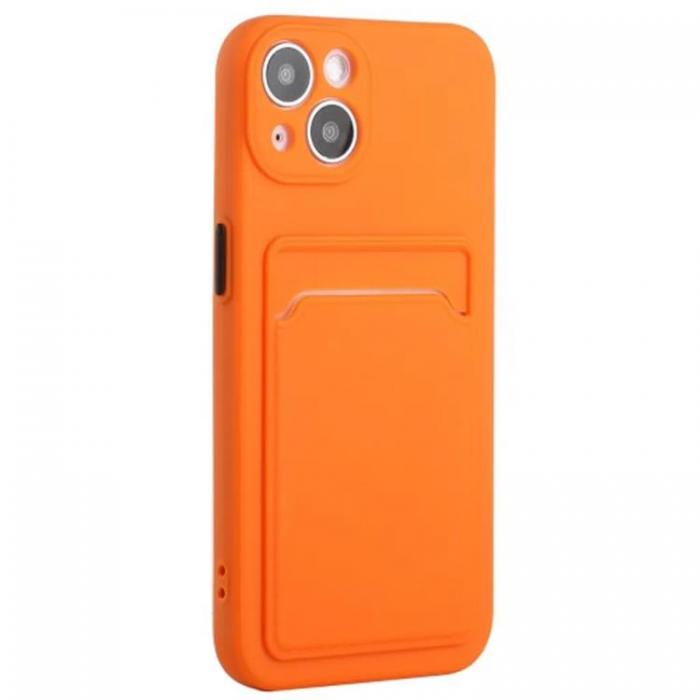 Taltech - iPhone 15 Mobilskal Korthllare TPU - Orange