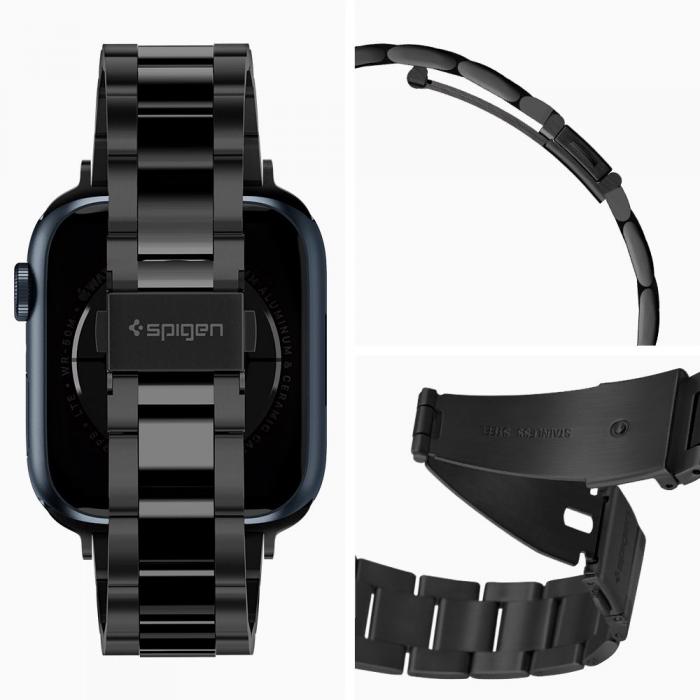 Spigen - Spigen Apple Watch 4/5/6/7/8/SE (38/40/41mm) Armband Modern Fit - Svart