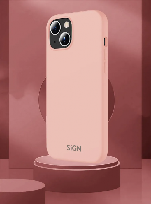 SiGN - SiGN iPhone 15 Mobilskal Liquid Silikon - Rosa