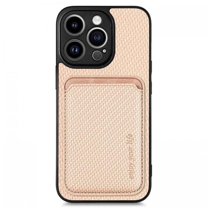 Taltech - iPhone 15 Pro Max Mobilskal Korthllare Detachable - Rosa