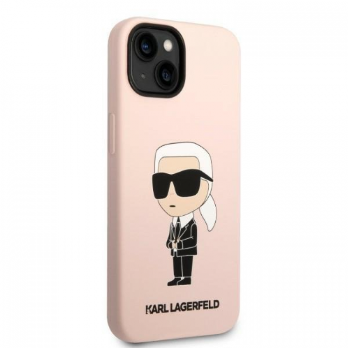 KARL LAGERFELD - Karl Lagerfeld iPhone 14 Plus Skal Silicone Ikonik - Rosa