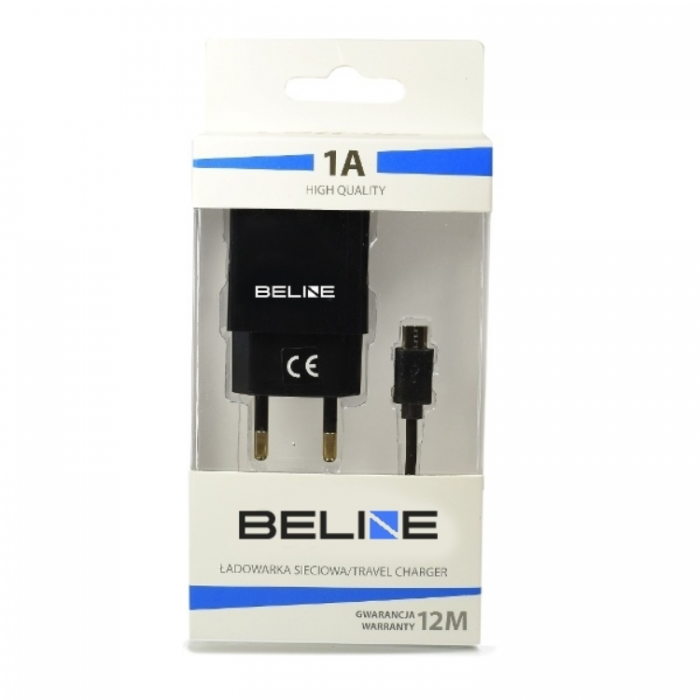 Beline - Beline Vggladdare USB-A Med Micro-USB Kabel - Svart