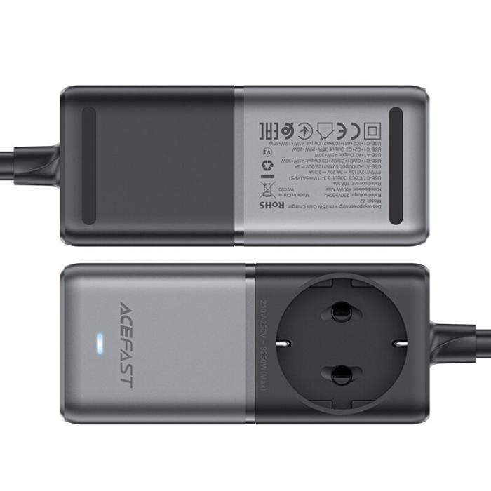 Acefast - Acefast Bordsladdare 3x USB-C/2x USB-A - Svart