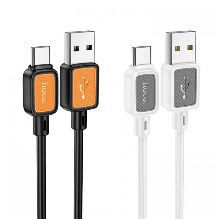 Hoco - Hoco USB-A Till USB-C Kabel 3A 1m X108 - Vit