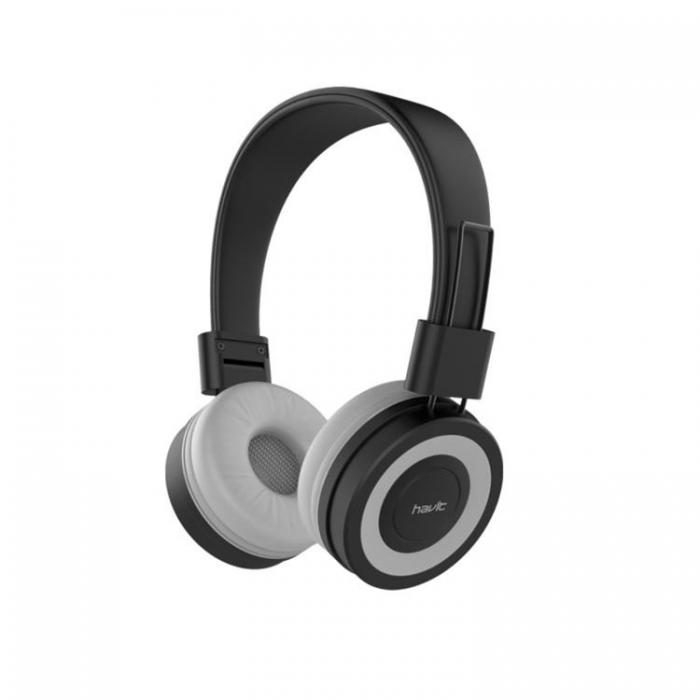 Havit - Havit On-Ear Hrlurar Trdbundna HV-H2218d - Gr/Svart