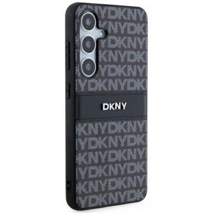 DKNY - DKNY Galaxy S24 Plus Mobilskal Lder Mono Stripe & Metal Logo