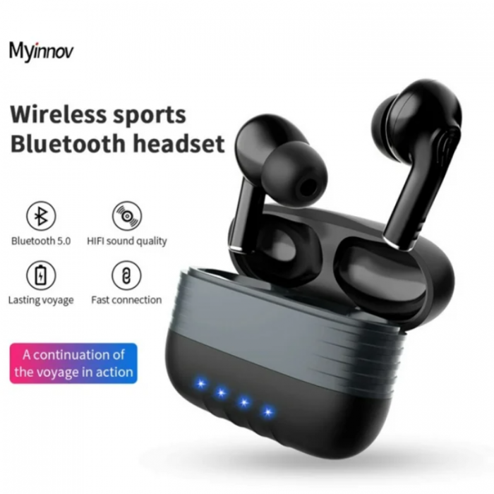 Myinnov - Myinnov M30 In-Ear Bluetooth Trdlsa Hrlurar - Svart