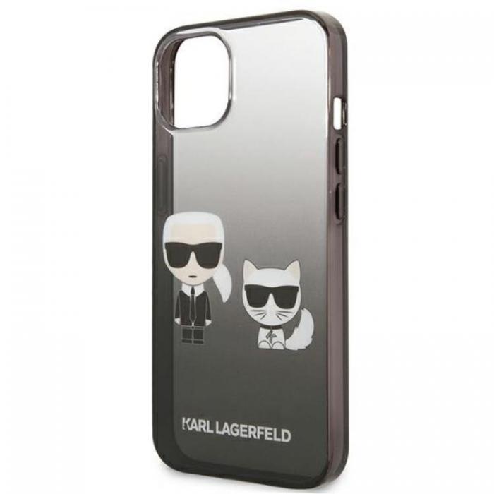 KARL LAGERFELD - Karl Lagerfeld iPhone 13 mini Skal Gradient Ikonik Karl & Choupette - Svart