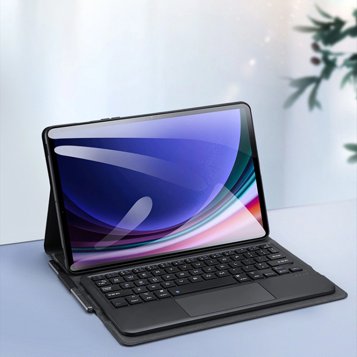 Dux Ducis - Dux Ducis Galaxy Tab S9 Plus/FE Plus English Keyboard Skal TK Series - Svart