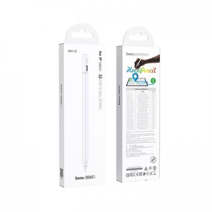 Hoco - Hoco Aktiv Kapacitiv Stylus Penna med Anti-lost Funktion 130 mAh - Vit