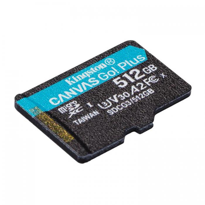 Kingston - Kingston Minneskort 512GB MicroSDXC Canvas Go! Plus