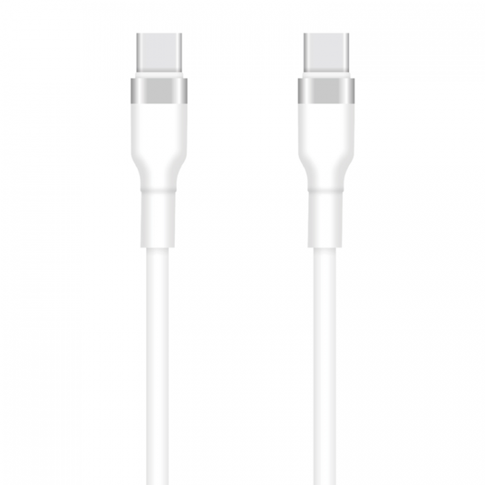 Setty - Setty USB-C Till USB-C Kabel 1m 3A KSC-C-130 - Vit