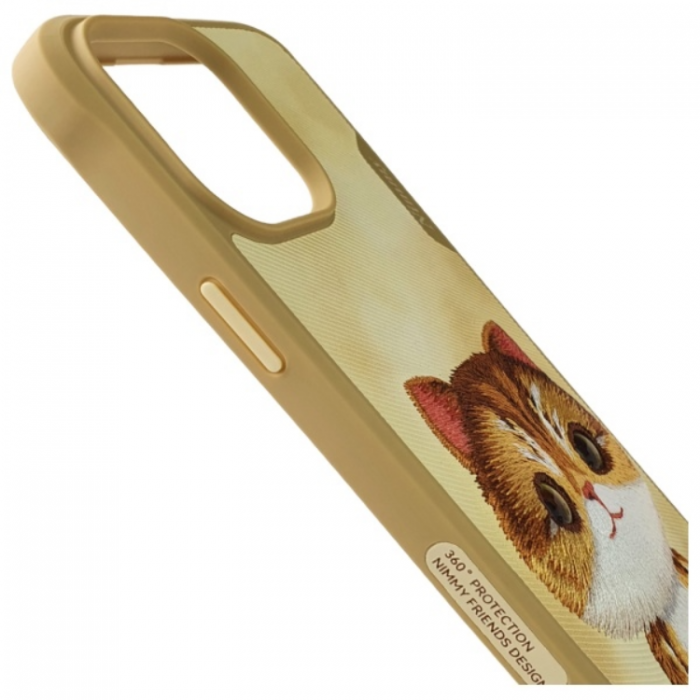 NIMMY - Nimmy iPhone 15 Pro Max Mobilskal Big Eyed Pet 2.0 Cat - Khaki