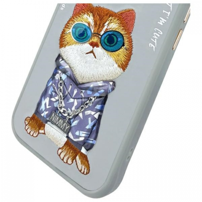 NIMMY - Nimmy iPhone 15 Mobilskal Glasses Cool Cat - Gr