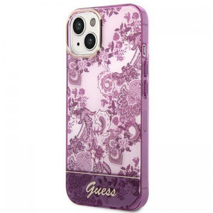 Guess - GUESS iPhone 14 Plus Skal Porcelain Collection - Fuschia