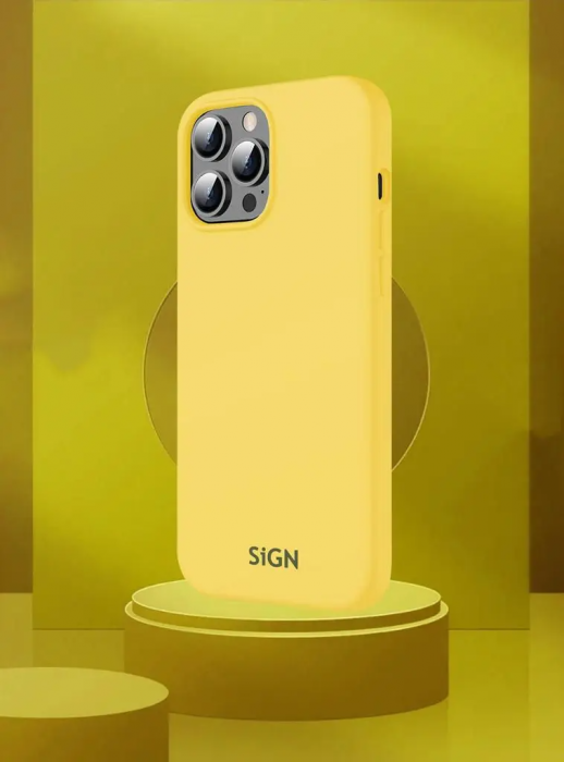 SiGN - SiGN iPhone 14 Pro Skal Liquid Silicone - Gul