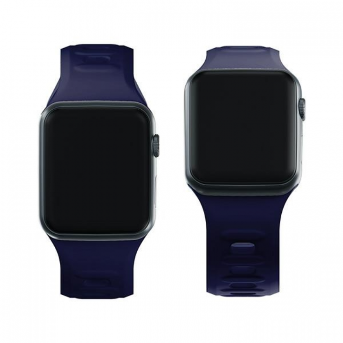 3MK - 3mk Apple Watch (42/44/45/49mm) Armband Silikon - Marinbl