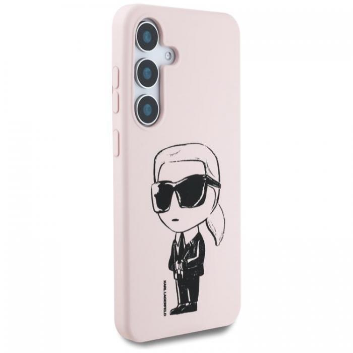 KARL LAGERFELD - Karl Lagerfeld Galaxy S25 Ultra Mobilskal MagSafe Silikon Graffiti Ikonik - Rosa