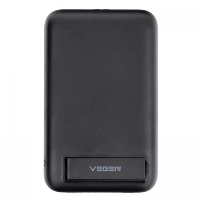 Veger - VEGER Powerbank 5000 mAh Magsafe 20W med trdls laddning - Svart