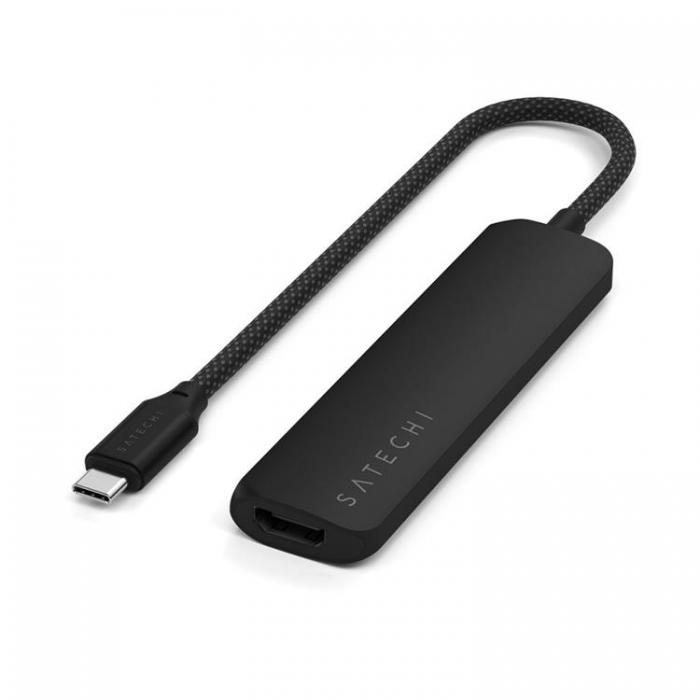 Satechi - Satechi 4-i-1 HUBB USB-C Slim Multiport Adapter 4K - Svart