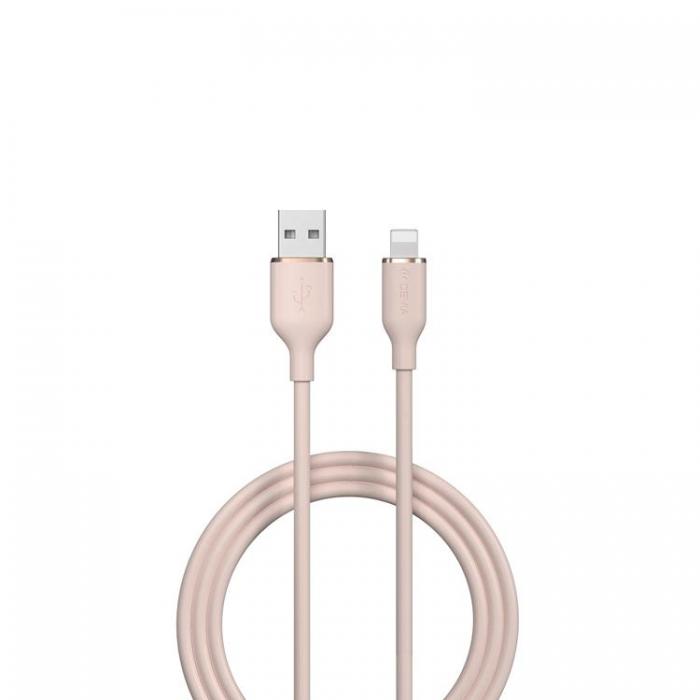 Devia - Devia USB Till Lightning 1.2m Kabel 2.4A Jelly EC630 - Rosa