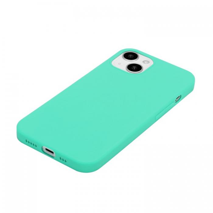 A-One Brand - iPhone 15 Plus Mobilskal TPU Matte Slim-Fit - Cyan