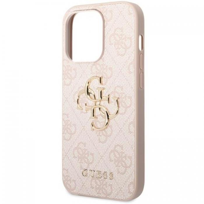 Guess - Guess iPhone 15 Pro Max Mobilskal Big Metall Logo - Rosa