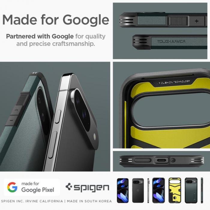 Spigen - Spigen Google Pixel 9/9 Pro Mobilskal Tough Armor - Abyss Grn