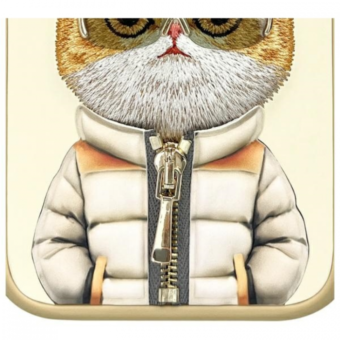 NIMMY - Nimmy iPhone 16 Mobilskal Cool & Cute 2.0 Cat - Khaki