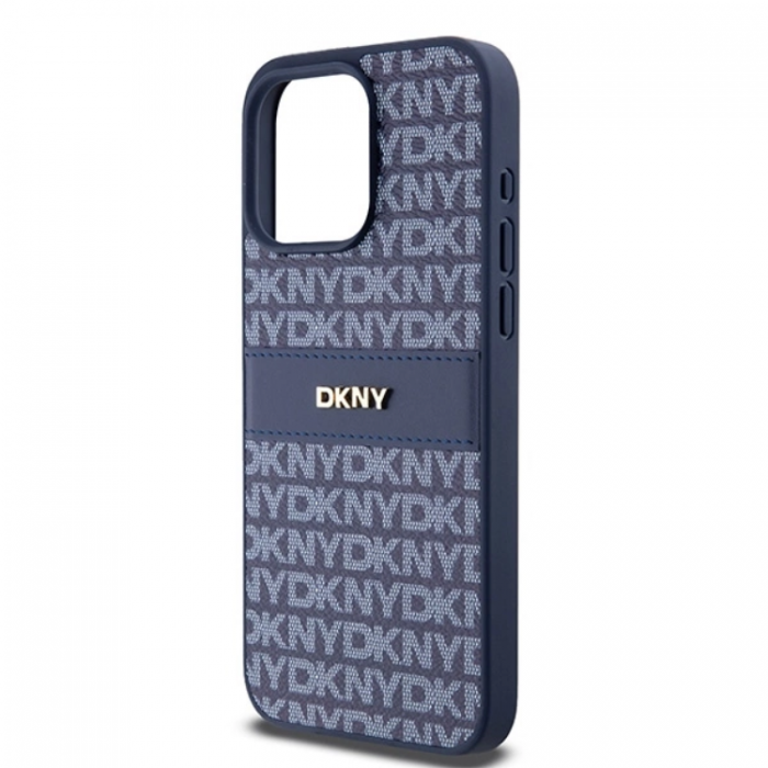 DKNY - DKNY iPhone 15 Pro Max Mobilskal Lder Mono Stripe & Metal Logo