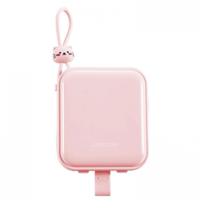 Joyroom - Joyroom Powerbank 10000mAh 22.5W Cutie Series Stativ - Rosa