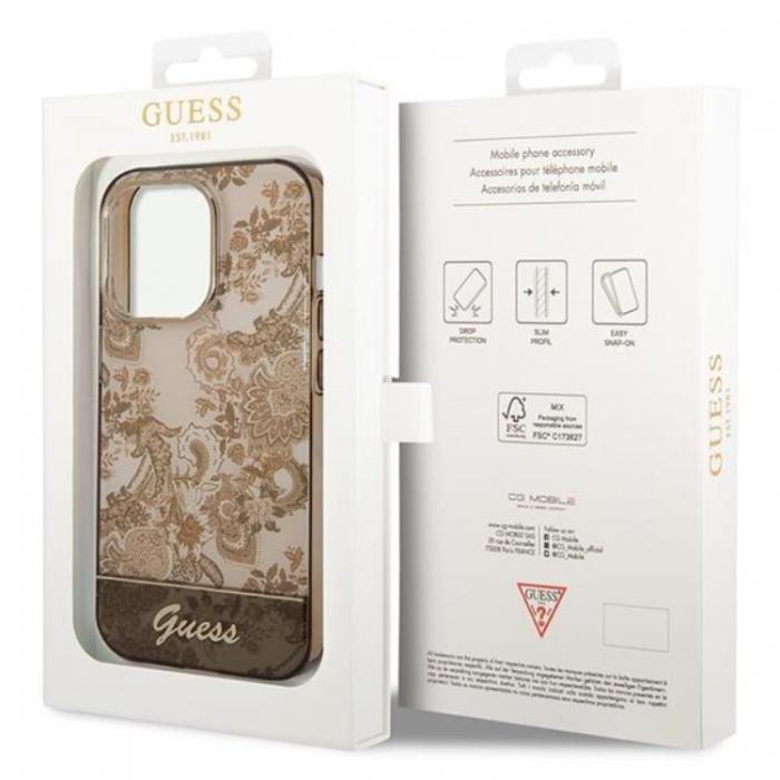 Guess - GUESS iPhone 14 Pro Max Skal Porcelain Collection - Ocher