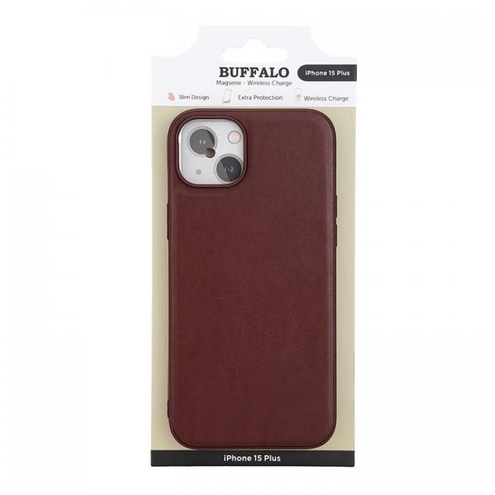 BUFFALO - Buffalo iPhone 15 Plus Mobilskal Magsafe - Brun