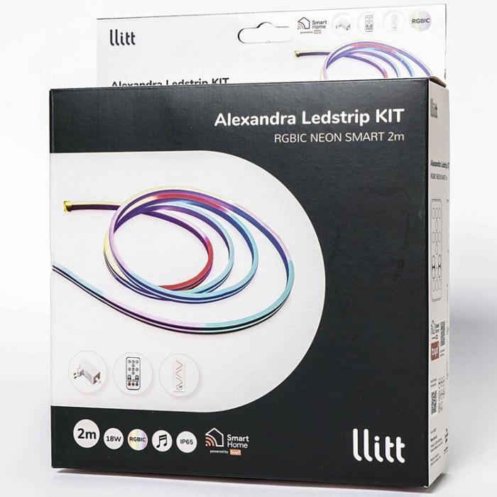 LLITT - LLITT Alexandra Ledstrip RGBIC Neon IP65 Tuya WiFi 2m