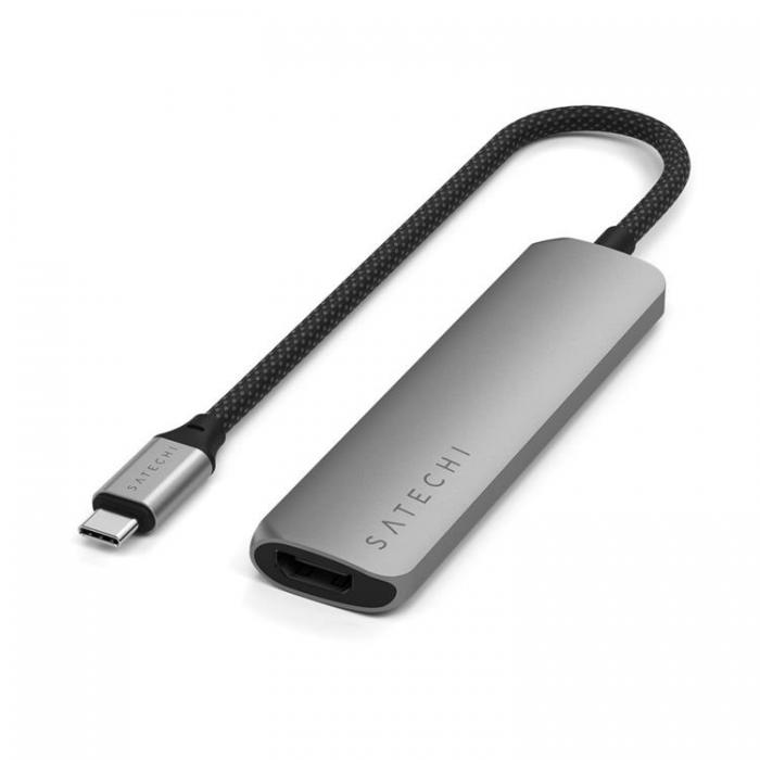 Satechi - Satechi 4-i-1 HUBB USB-C Slim Multiport Adapter 4K - Rymdgr