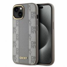 DKNY - DKNY iPhone 14 Mobilskal MagSafe Läder Checkered Mono - Beige