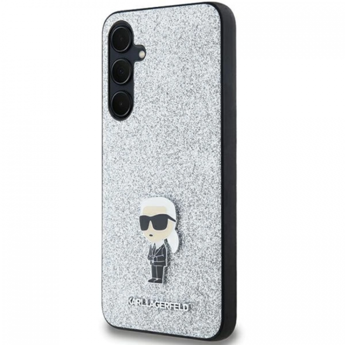 KARL LAGERFELD - Karl Lagerfeld Galaxy A35 Mobilskal Fixed Glitter Ikonik Logo Metal Pin