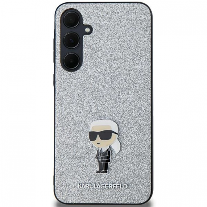 KARL LAGERFELD - Karl Lagerfeld Galaxy A35 Mobilskal Fixed Glitter Ikonik Logo Metal Pin