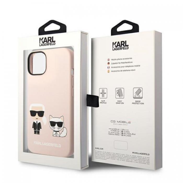 KARL LAGERFELD - Karl Lagerfeld iPhone 14 Skal Magsafe Silicone Karl & Choupette