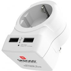 SKROSS - SKross El-Adapter USB USA/JP mfl - Vit