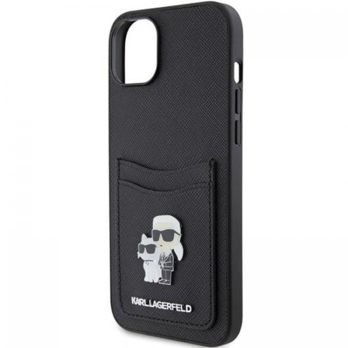 KARL LAGERFELD - Karl Lagerfeld iPhone 15 Mobilskal Korthllare Metal Logo