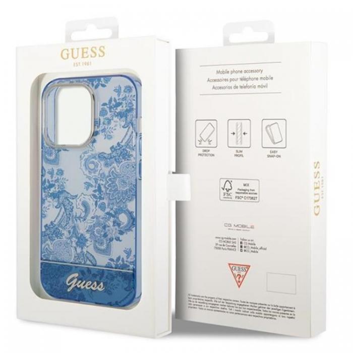 Guess - GUESS iPhone 14 Pro Skal Porcelain Collection - Bl