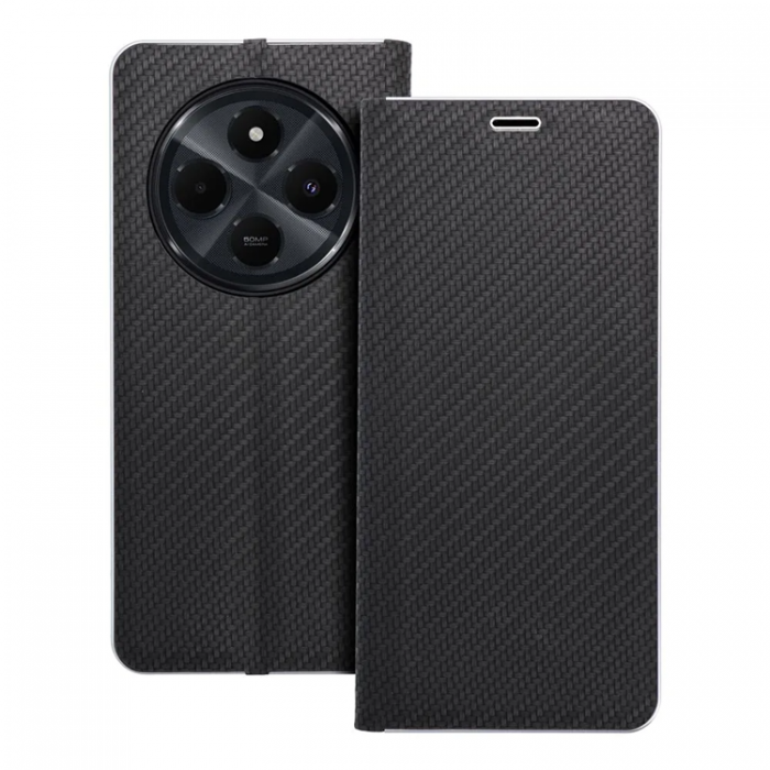 A-One Brand - Xiaomi Redmi 14C Plnboksfodral Luna Carbon - Svart