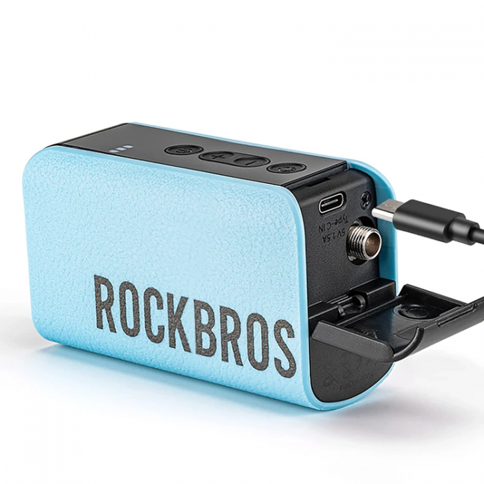 Rockbros - Rockbros Cykelpump Med Display fr Dck/Kulor/Ballonger - Bl