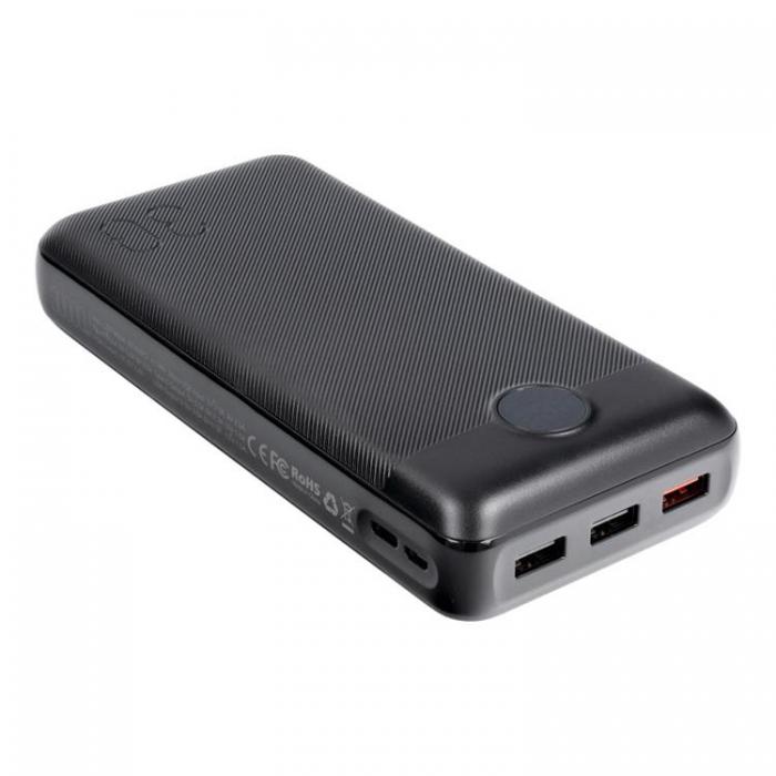 Veger - VEGER Powerbank 30000 mAh PD QC 3.0 3A 20W L30 - Svart