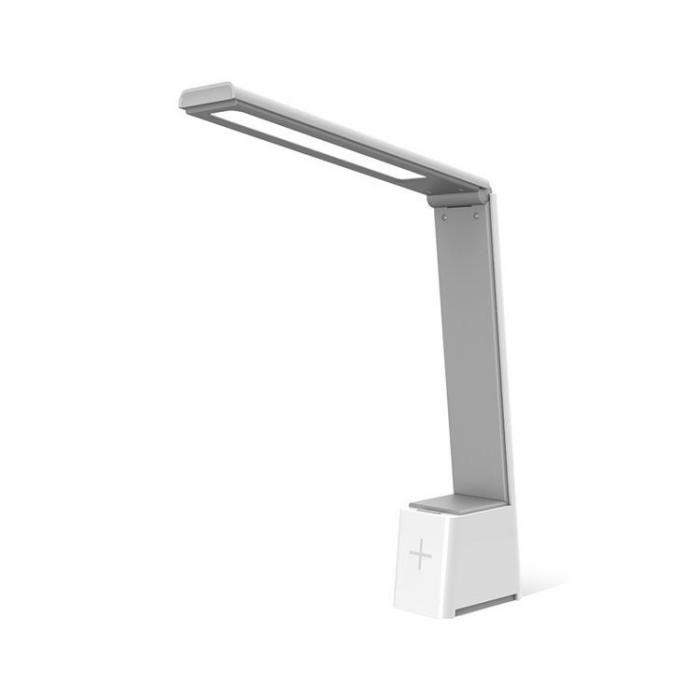 Forever Light - Forever Light Skrivbords LED-lampa Vikbar ANDERS 5W PURE - Gr/Vit