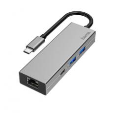 Hama - HAMA Adapter USB-C Multi 4x Portar LAN