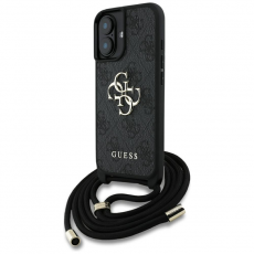 Guess - Guess iPhone 16 Mobilskal Crossbody Big Logo - Svart