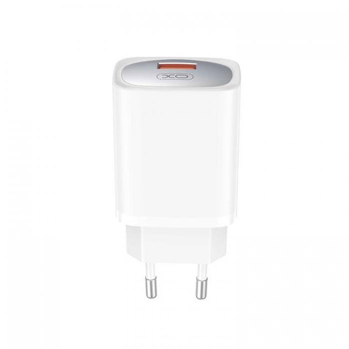 XO - XO Vggladdare 18W USB med Lightning Kabel QC CE19 - Vit