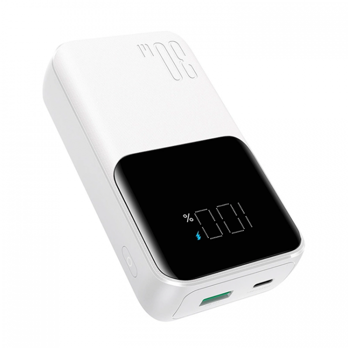 Joyroom - Joyroom Powerbank 10000mAh 30W med Lightning/USB-C Kablar - Vit